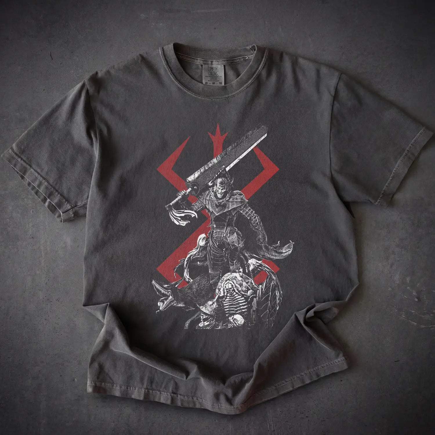 Berserk Guts Tee – Anime Black Swordsman Shirt - Cruel Royalty