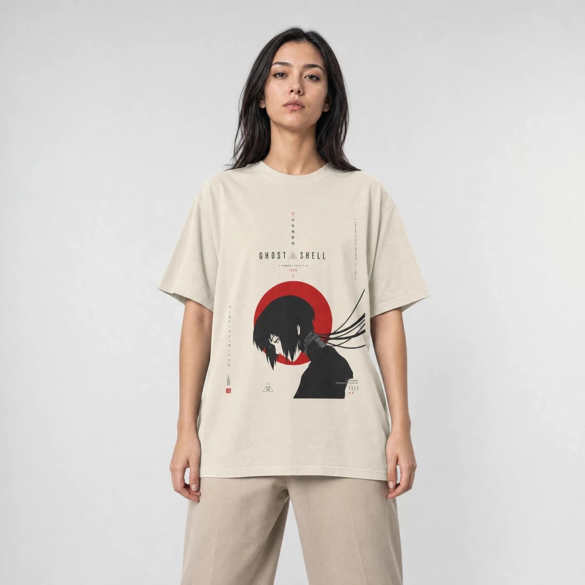 Cyber Ghost Tee – Cyberpunk Anime Shirt - Cruel Royalty