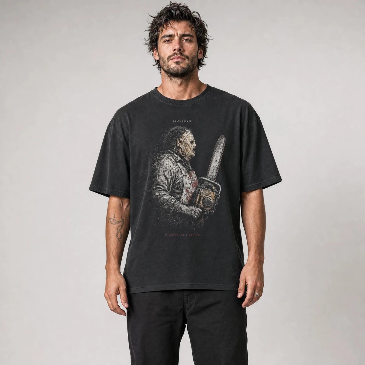 Dinner Is Served Tee – Chainsaw Killer Shirt - Cruel Royalty