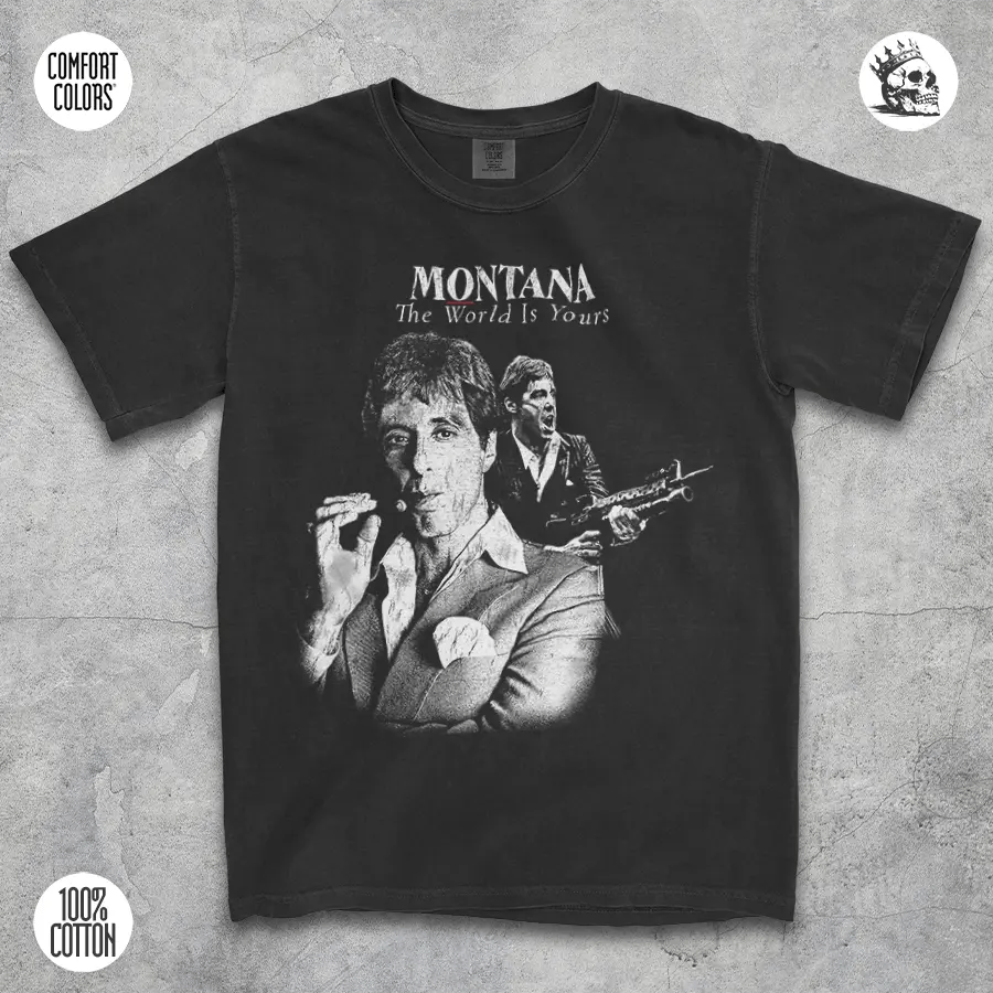 Scarface Shirt – Montana “The World Is Yours” Vintage Mafia Tee | Cruel Royalty - Cruel Royalty