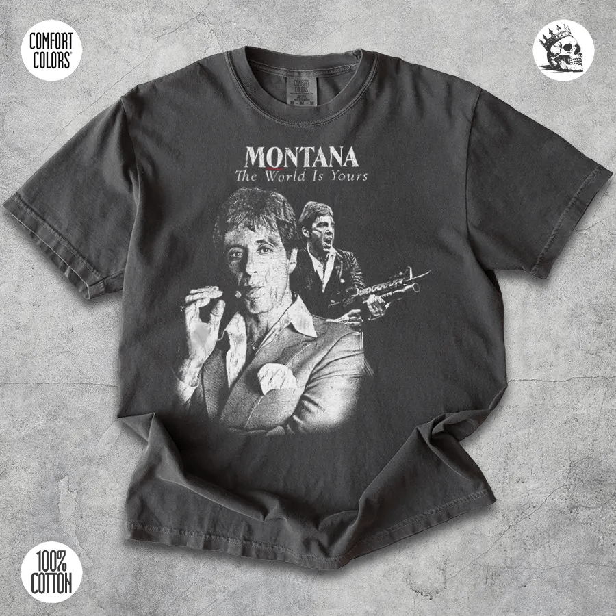 Scarface Shirt – Montana “The World Is Yours” Vintage Mafia Tee | Cruel Royalty - Cruel Royalty