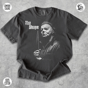 The Shape Michael Myers vintage Halloween tee by Cruel Royalty – retro horror streetwear graphic.