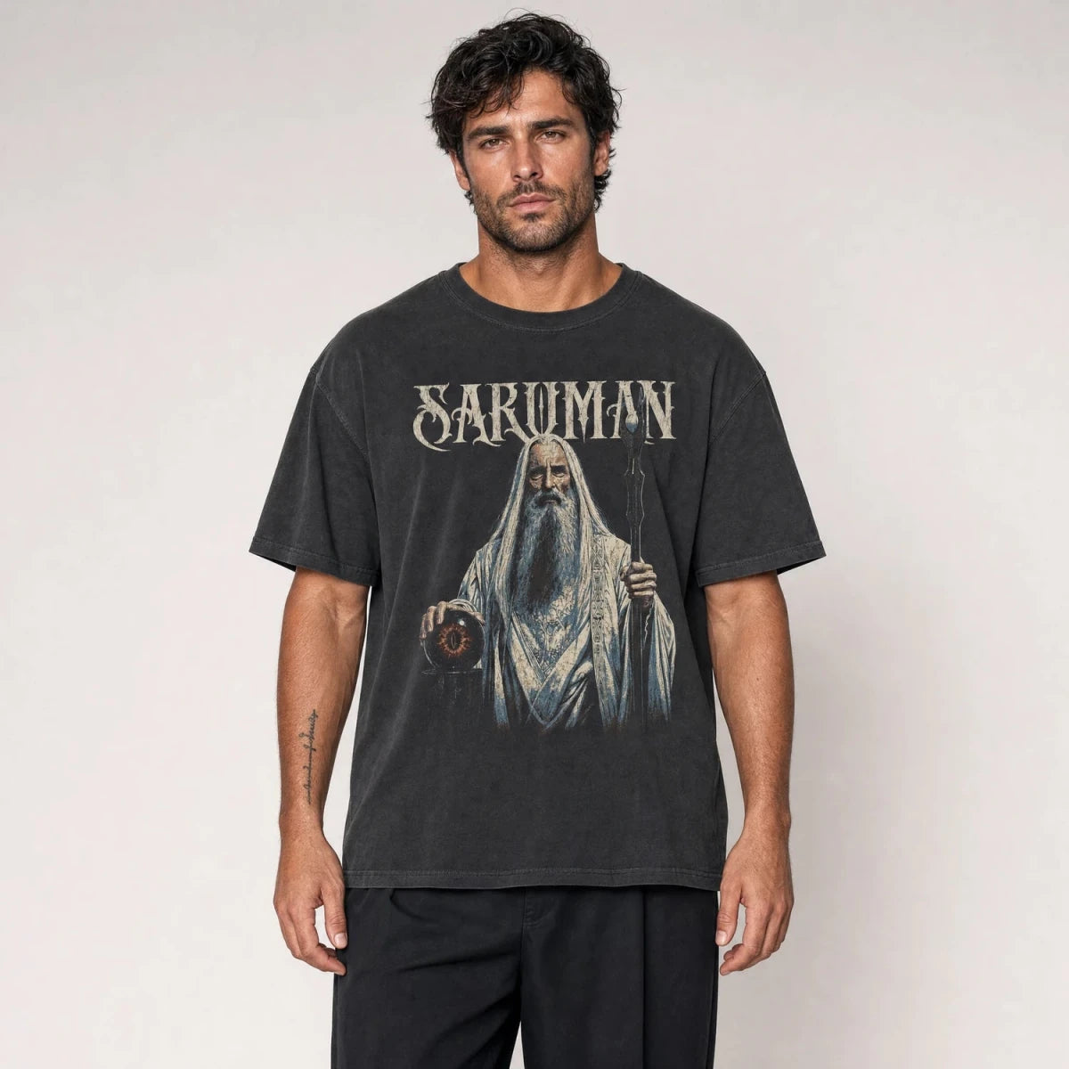 White Wizard Tee – Dark Fantasy Sorcerer Shirt - Cruel Royalty